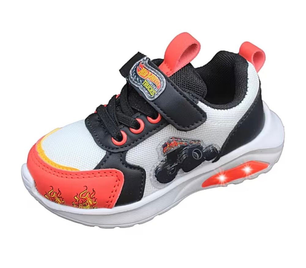 NEW! Size 10 Hot Wheels Monster Trucks Toddler Boys' Light-Up Sneakers